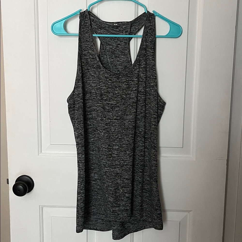 Black and Gray Racerback Tank Top